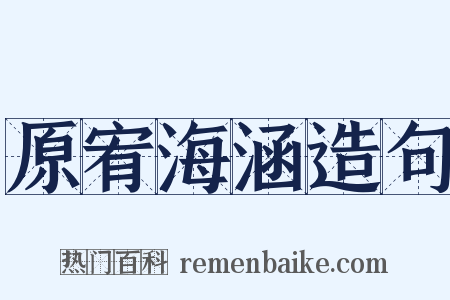 原宥海涵造句是什么意思的图片